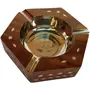 SAHARANPUR HANDICRAFTS Handmade Wooden Ashtray for Men Home Office Car Gifts