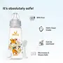Mylo Essentials 2 in 1 Baby Feeding Bottles with Spoon for New Born Baby (125ml + 250ml) | Anti Colic & BPA Free Feeding Bottles | Feels Natural Baby Bottle | Easy Flow Neck Design- Pink + Giraffe, 6 image