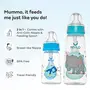 Mylo Essentials 2 in 1 Baby Feeding Bottles with Spoon for New Born Baby (125ml + 250ml) | Anti Colic & BPA Free Feeding Bottles | Feels Natural Baby Bottle | Easy Flow Neck Design- Bear + Elephant, 2 image