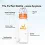 Mylo Essentials Baby Feeding Bottle (125ml + 250ml) for New Born Baby | Anti Colic & BPA Free Feeding Bottles | Feels Natural Baby Bottle | Easy Flow Neck Design- Pink + Zesty Orange, 5 image