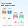 Mylo Essentials Baby Feeding Bottle (125ml + 250ml) for New Born Baby | Anti Colic & BPA Free Feeding Bottles | Feels Natural Baby Bottle | Easy Flow Neck Design- Pink + Sky Blue, 7 image