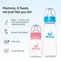 Mylo Essentials Baby Feeding Bottle (125ml + 250ml) for New Born Baby | Anti Colic & BPA Free Feeding Bottles | Feels Natural Baby Bottle | Easy Flow Neck Design- Pink + Sky Blue, 2 image