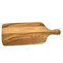 SAHARANPUR HANDICRAFTS Teakwood/Sangwaan Hand Crafted Wooden Chopping Board for Kitchen (Teakwood Tan)