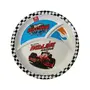 SAHARANPUR HANDICRAFTS Melamine Kids Plate | Round 3 Section 10'' Multicolor Plate with Prints for Boys and Girl | Food Serving Plate with Partition (Car Round Shape)