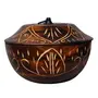 SAHARANPUR HANDICRAFTS Wooden Stainless Steel Bread CHAPATI Casserole with Engraved Design Finish Kitchen Home Dcor Ideal for Gift on Diwali and Christmas (Dimension : 7 Inch X 9 Inch)