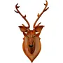 SAHARANPUR HANDICRAFTS -Home Decor Item Deer Head42 cm high (After Fitting) Wooden Handicraft showpieces Product for Wall Decoration.