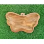 SAHARANPUR HANDICRAFTS Snack Serving Butterfly-Design Plate/Tray/Dish for Kitchen/Home/Caf/Restaurants (Sheesham Wood Set of 1)