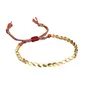 RHOSYN Handmade Tibetan Buddhist Braided Cotton Copper Beads Lucky Rope Bracelet Bangle Tibetan Buddhist Handbraided Lucky knots Mens & Women Bracelet, 10.2 inches, Alloy