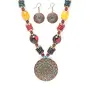 Shining Diva Fashion Latest Stylish Traditional Tibetan Pendant Necklace Jewellery Set for Women (13208s), One, Metal, No Gemstone, 5 image