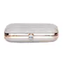 Amerie Fashions Women's & Girls Silver Box Clutch for Party Wedding, Silver, 3 image