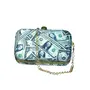 PIALI Clutch Bags, Green , White, 5 image