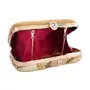 DUCHESS Women's Girl's Pearl Beaded Golden Box Clutch for Wedding, Golden, M, 5 image