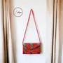 Sutliyan Ravishing Handmade Embroidery Regular Velvet Clutch (8 * 12 Inch), Red, M, 2 image