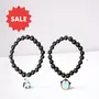 DEALNUT Penguin & Panda Combo-Crystal Stone Beads Magnetic Bracelets, FREE SIZE, Stone, Blaxck, 5 image