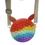 ZOKCY® (Pack of 1 Pcs Pop Purse Cross Body/Pop Purse for Girls With chain/Stylish Cross Body pop purse/Push Bubbles Pop Fidget Purse for Girl/Pop It Fidget Toy Shoulder Bag With (Rainbow) Color,, 3 image