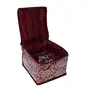 Kuber Industries Brocade Jewellery Box with 10 Pouch, Red, Maroon, 6 image