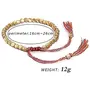 RHOSYN Handmade Tibetan Buddhist Braided Cotton Copper Beads Lucky Rope Bracelet Bangle Tibetan Buddhist Handbraided Lucky knots Mens & Women Bracelet, 10.2 inches, Alloy, 3 image