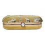 DUCHESS Women's Girl's Pearl Beaded Golden Box Clutch for Wedding, Golden, M, 4 image