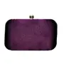 Amerie Fashions Premium Women's Hand Embroidered Purple Floral Clutch Purse, Purple, M, 2 image