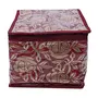 Kuber Industries Brocade Jewellery Box with 10 Pouch, Red, Maroon, 3 image