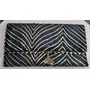INDIACRAFT Women's Polyester Traditional Envelope Clutch/Hand Purse Bag for Casual, Party, Wedding., Blue Gold, M, 3 image