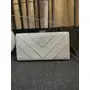KAAM KAAJ Rhinestone Clutch for Women's, Evening Handbags for Bridal Wedding Clutches, Silver, 4 image