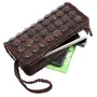 Antlantic Wood Store Coconut Shell Beaded Clutch for Women/Girls Wristlet Strap Pouch | Handmade Wallet | Natural Style Purse (Multicolor) with Zip 20 cm lenght, brown, M, 4 image