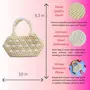 Tipsy Closet Pearl Bags for Women Stylish | White Pearl Handbags Woman | Moti Bag Purse | Wedding Party Beads Evening Clutch Handbag | Crystal Bags | Handmade Beaded Bag, White::Ivory::Cream::Off, 5 image
