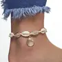 Fabula by OOMPH Jewellery Combo of 2 Sea Shell Charm Bohemian Fashion Anklet For Women & Girls, 7 image