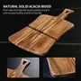 SAHARANPUR HANDICRAFTS Acacia Wood Cutting Board Decorative Wooden Serving Board for Kitchen and Dining for Meat Cheese Bread Vegetables &Fruits, 3 image