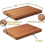 SAHARANPUR HANDICRAFTS Acacia Wood Cutting Board Decorative Wooden Serving Board for Kitchen and Dining for Meat Cheese Bread Vegetables &Fruits 16 x 11 x 1 in, 6 image