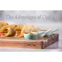 SAHARANPUR HANDICRAFTS Acacia Wood Cutting Board Decorative Wooden Serving Board for Kitchen and Dining for Meat Cheese Bread Vegetables &Fruits, 9 image