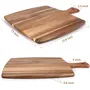 SAHARANPUR HANDICRAFTS Acacia Wood Cutting Board Decorative Wooden Serving Board for Kitchen and Dining for Meat Cheese Bread Vegetables &Fruits, 6 image
