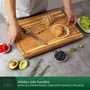 SAHARANPUR HANDICRAFTS Mango Wood Cutting Board Decorative Wooden Serving Board for Kitchen and Dining for Meat Cheese Bread Vegetables &Fruits, 3 image