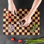 SAHARANPUR HANDICRAFTS Acacia Wood Cutting Board Decorative Wooden Serving Board for Kitchen and Dining for Meat Cheese Bread Vegetables &Fruits, 8 image