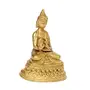 BUDDHA TIBETAN RELIGIOUS GOODS Blessing Buddha Brass Idol Statue with Sacred Kalash Decorative Buddhism Buddha Showpiece Figurine Home Dcor Diwali Gifts 4 Inch., 3 image
