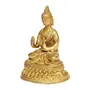 BUDDHA TIBETAN RELIGIOUS GOODS Blessing Buddha Brass Idol Statue with Sacred Kalash Decorative Buddhism Buddha Showpiece Figurine Home Dcor Diwali Gifts 4 Inch., 4 image
