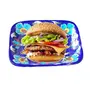 JAIPUR BLUE POTTERY Ceramic Quartz Designer Handmade Pasta/Burger/Maggi Plate 5 Inch (12 cm x 12 cm x 3 cm), 5 image