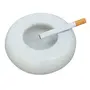 RAJASTHANI PUPPETS Handmade White Marble 4 Inch Round Tabletop Ashtray Indoor Outdoor Use Cigarette Cigar Ash Holder Desktop Smoking for Home Or Office Gifts for Men 4 Inch, 4 image
