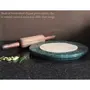 RAJASTHANI PUPPETS Marble Chakla/Rolling Pin Board/Roti Phulka Chapati Maker/Belan/Rolling Pin for Kitchen (Combo of Green Chakla 10 Inch & Wood Belan), 7 image