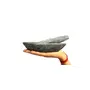 RAJASTHANI PUPPETS Black Narmada Stone Boat Shape Medicine Herb Crusher/Imam Dasta/Mortar and Pestle Set/Ohkli Musal/Kharal/Idi Kallu/Khal Musal/Khalbatta/Spice Grinder (7 Inches), 5 image
