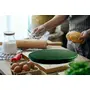RAJASTHANI PUPPETS Marble Roti Roller/Chakla/Rolling Pin Board/Roti Maker/Phulka Maker/Chapati Maker/Chopping Board for Kitchen (Green 10 Inches), 6 image