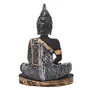JAIPUR STONE WORK Vastu Fangshui Religious Idol of Lord Gautama Meditating Lord Buddha Statue Decorative Showpiece Decorative Showpiece-23 cm (White), 5 image