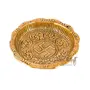 RAJASTHANI METAL HANDICRAFTS Gold Plated Kachua Plate Feng Shui Tortoise On Plate Metal Turtle Decorative Gift (10x10CM), 3 image