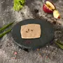 JAIPUR STONE WORK Indian Marble Roti Maker/White Rolling Pin Board 10 Inch Diameter (Stone) (Green Roti Maker), 2 image