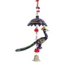 WOOD CRAFTS OF RAJASTHAN Multicolor Traditional Peacock Wall Hanging with Bells || Gift for Clients Customers Family & Friends Home Office Thank You Gift House Warming New Year Promotion Gift, 4 image