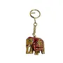 WOOD CRAFTS OF RAJASTHAN Wooden Netted Jali Elephant Keychain or Key Ring for Bags/Hand Bags/Clutch II Anti Accident Challe II Key Chains for Bike Car, 2 image