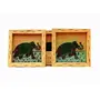 WOOD CRAFTS OF RAJASTHAN Elephant Design Wooden Tea Coaster || Gift for Clients Customers Housewives Family & Friends Home Office House Warming New Year || Best for Personal use, 4 image