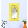 WOOD CRAFTS OF RAJASTHAN Vintage Carved Minaret Mirror (Yellow), 2 image