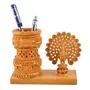 WOOD CRAFTS OF RAJASTHAN Wooden Pen Stand/Holder || Gift For Clients Customers Family & Friends Home Office Teachers Gift Thank You Gift House Warming New Year Promotion., 3 image